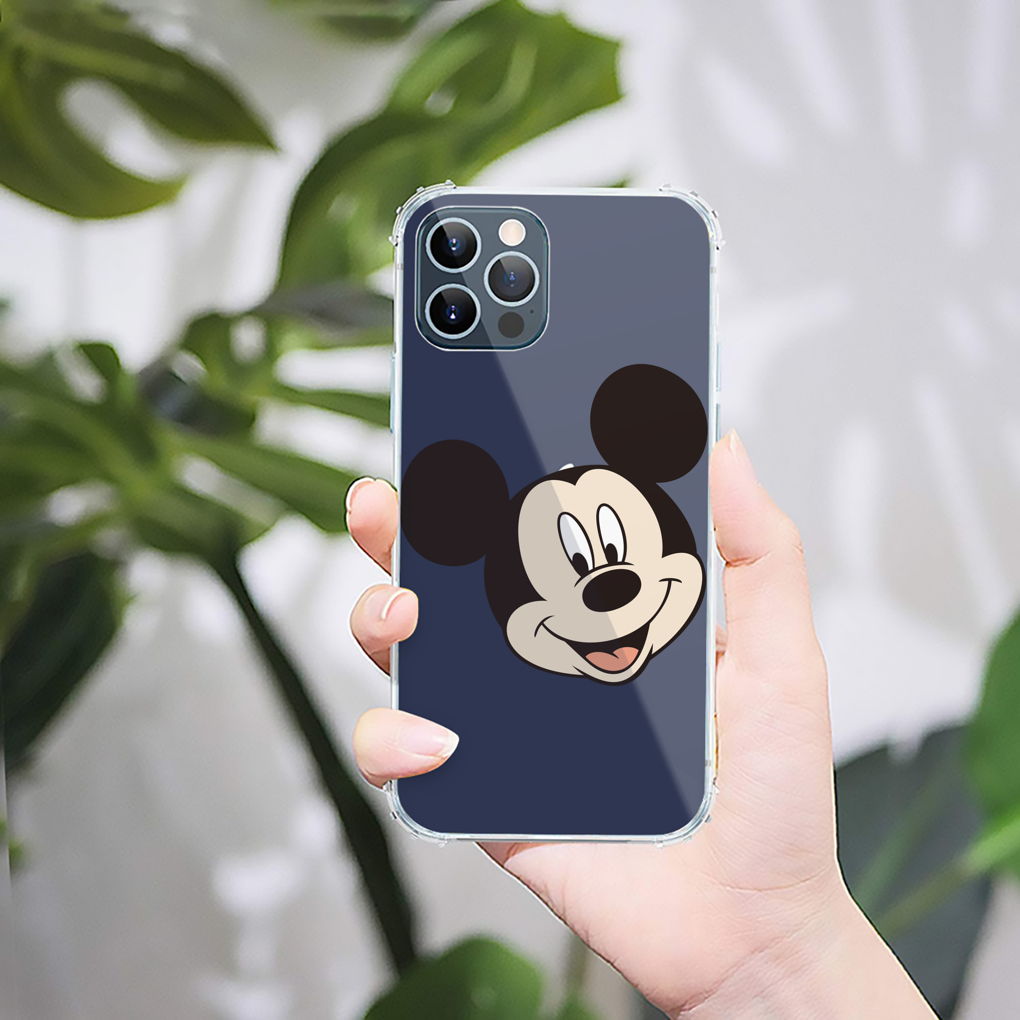 （画像用） ミッキーマウス Mickey Mouse 【iPhone 12シリーズ対応】透明スマホケース（クリアソフトケース）